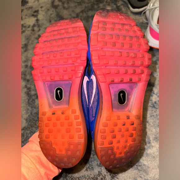 Nike Air Max 2014 Blue/Pink Running Shoes Womens 8 - Picture 3 of 6